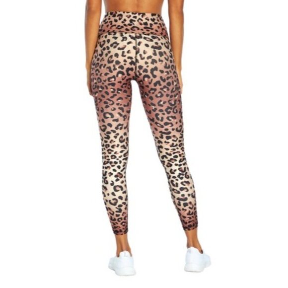 Jessica Simpson Ombre Leopard Print Cropped Leggings Women's Large - Picture 2 of 6